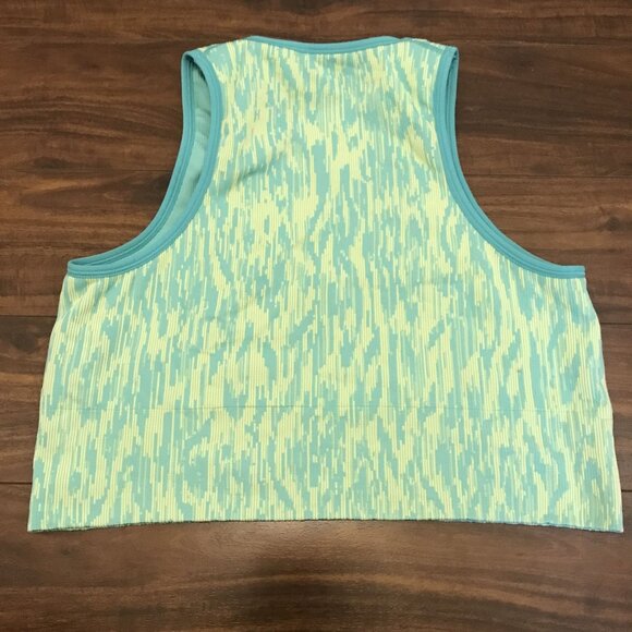 Athleta‎ Women's Aurora Seamless Ribbed Athletic Crop Top Sports Bra Size XL - Picture 2 of 5